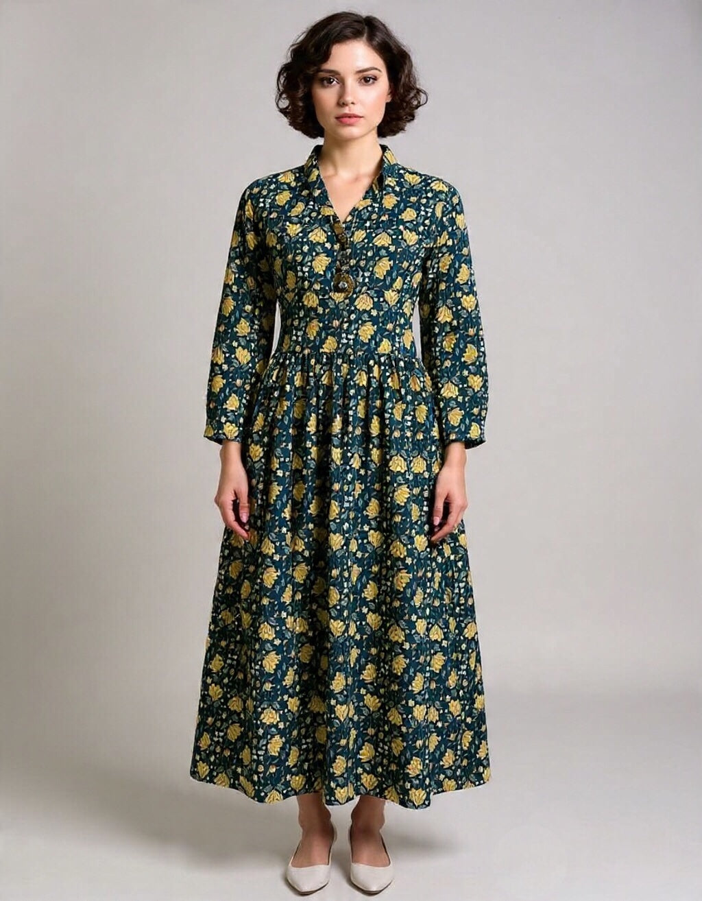 Printed Lawn Maxi Dress