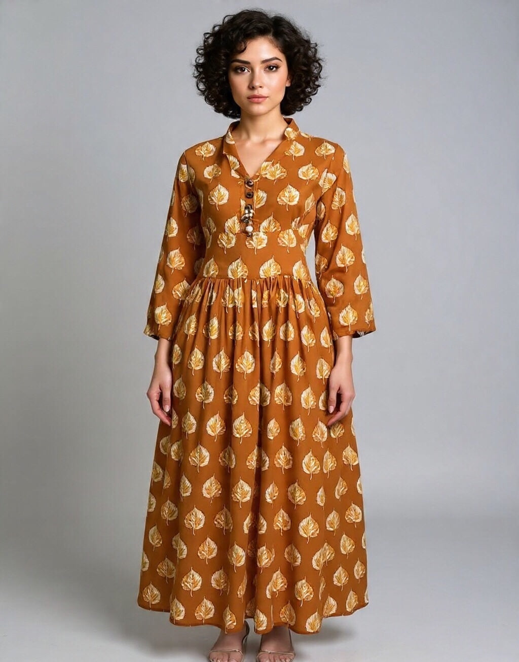 Printed Lawn Maxi Dress